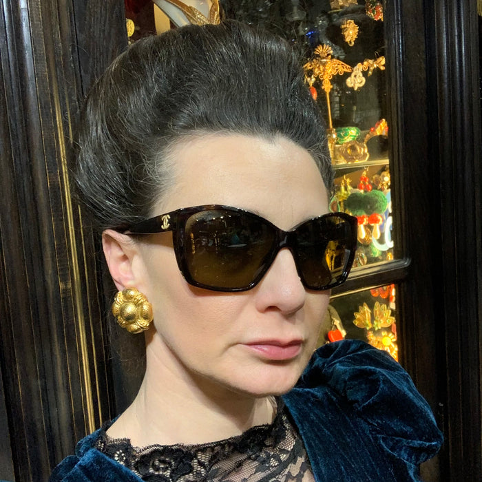 Christian Dior Gold Clip On Earrings 001 - The Hirst Collection