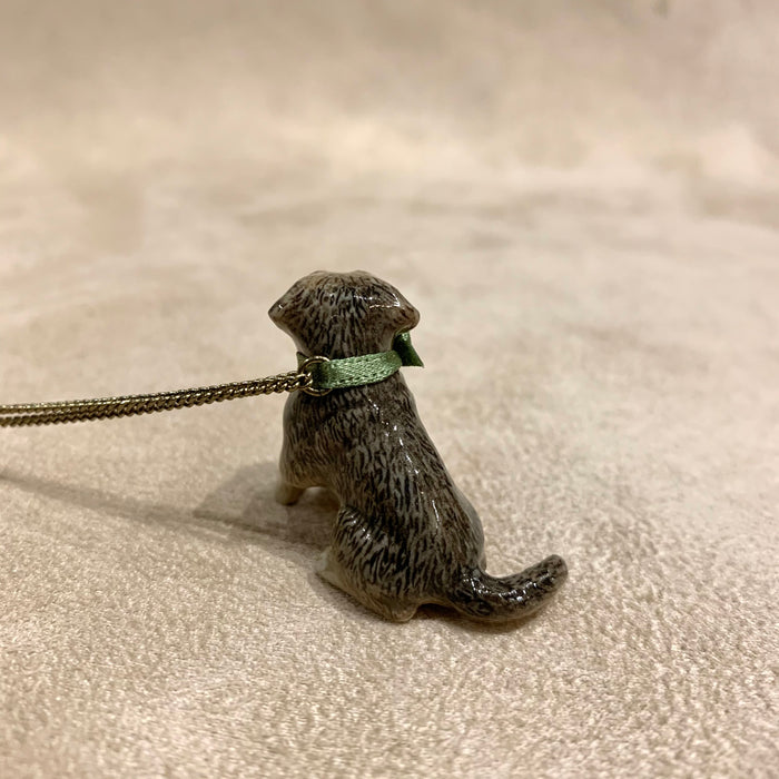 Border Terrier Pendant by And Mary in porcelaine - The Hirst Collection