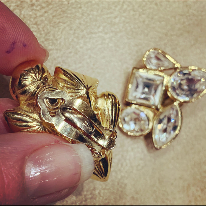 Yves Saint Laurent Crystal Earrings - The Hirst Collection