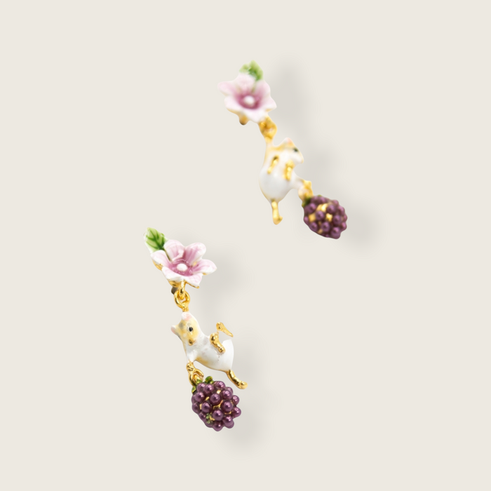 Blackberry mouse drop earrings by Bill Skinner - The Hirst Collection