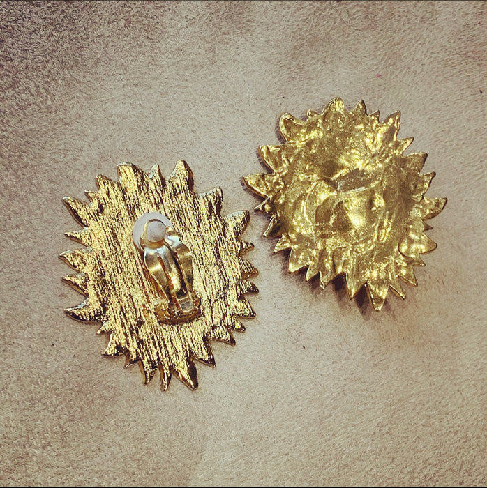 Yves Saint Laurent Gold Starburst earrings - The Hirst Collection