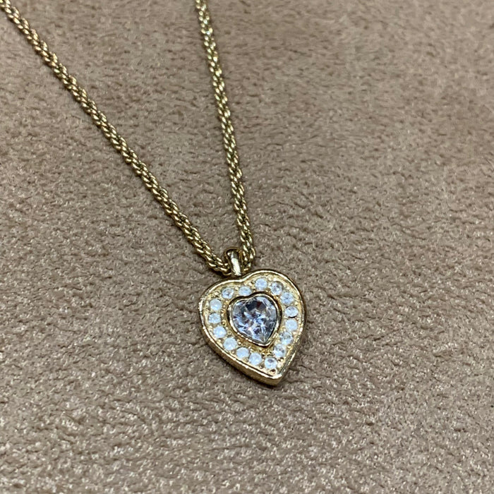 Dior mini heart pendant necklace