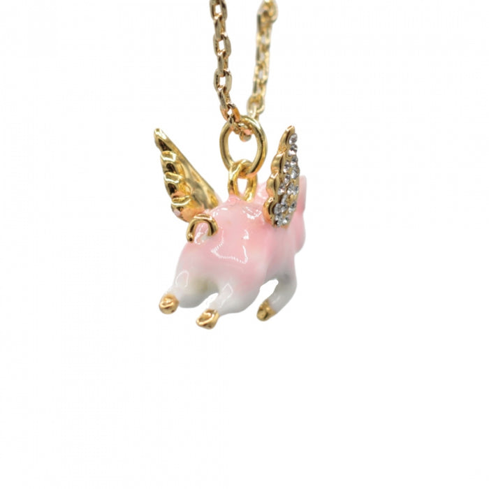 Flying pig necklace