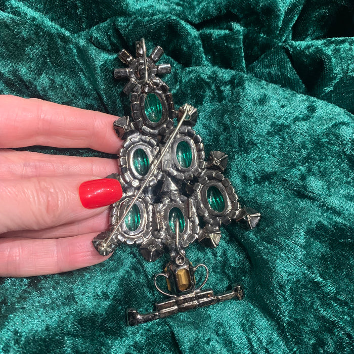 Larry Vrba Christmas Tree Brooch