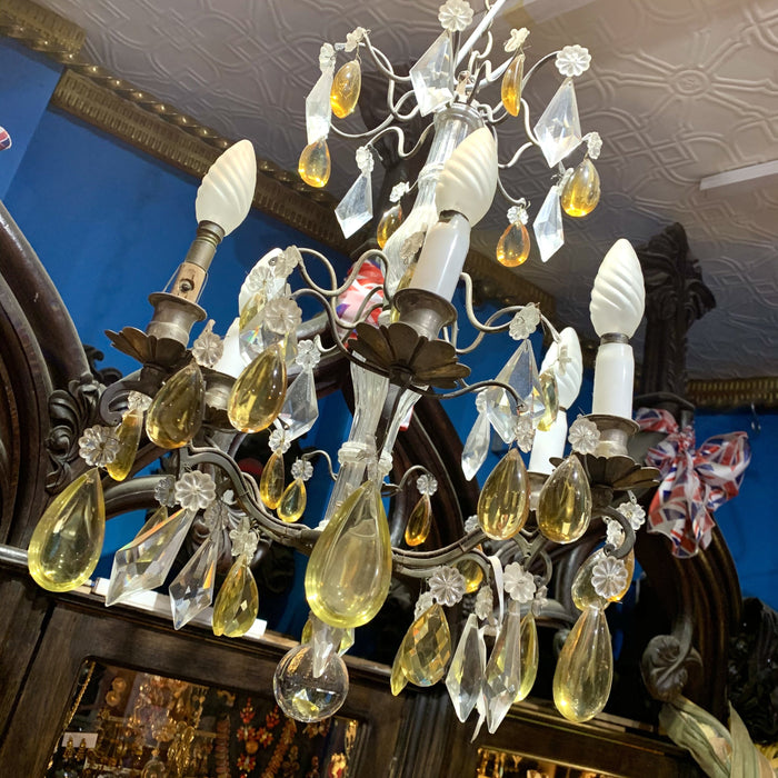 Antique Yellow Amber French Chandelier - The Hirst Collection