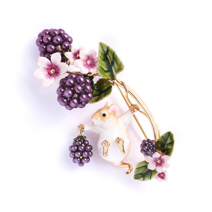 Blackberry & Mouse brooch by Bill Skinner - The Hirst Collection