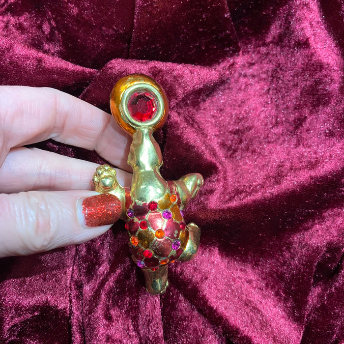 Jacky De G Chunky Circus Bear Brooch