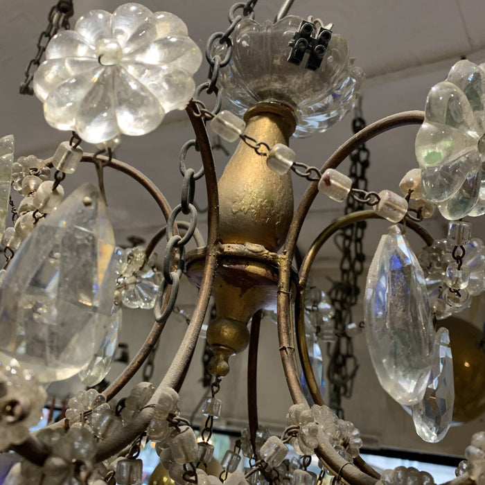 Antique Italian Green Glass drop chandelier 19th Century - The Hirst Collection