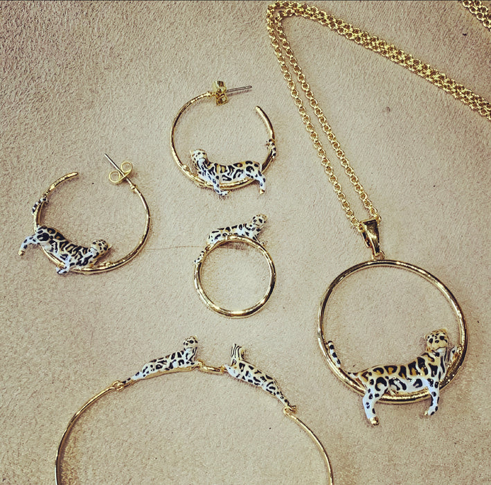 Clouded Leopard Pendant Necklace by Bill Skinner - The Hirst Collection