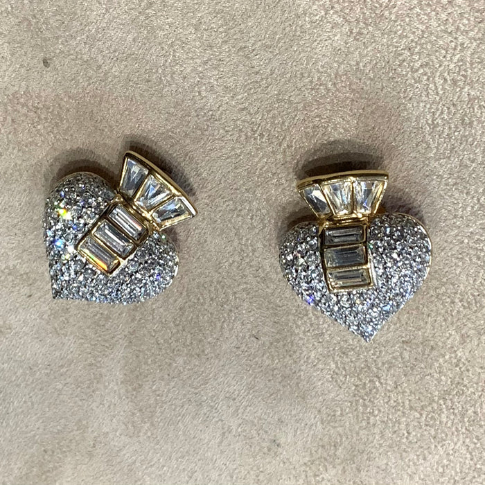 Crystal Heart Earrings by Swarovski - The Hirst Collection
