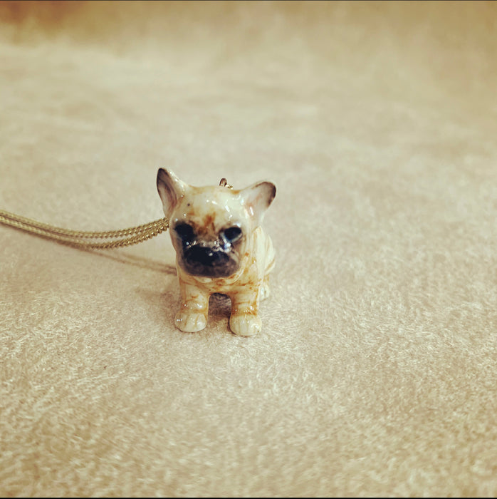 Brown French Bull Dog Pendant by And Mary - The Hirst Collection