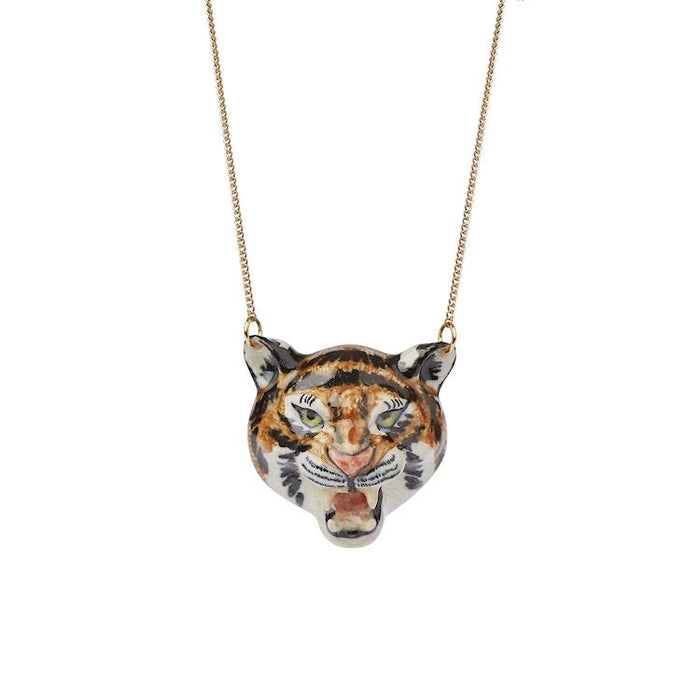 Roaring Tiger necklace by And Mary in porcelaine - The Hirst Collection