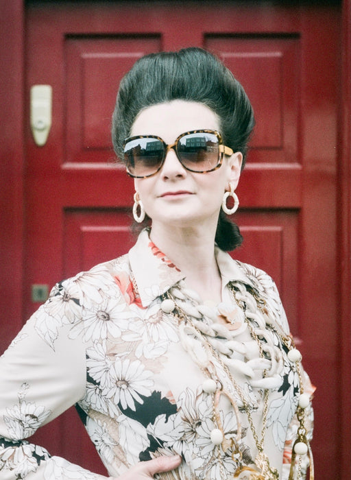 Cream Khaki Acrylic chain necklace - The Hirst Collection