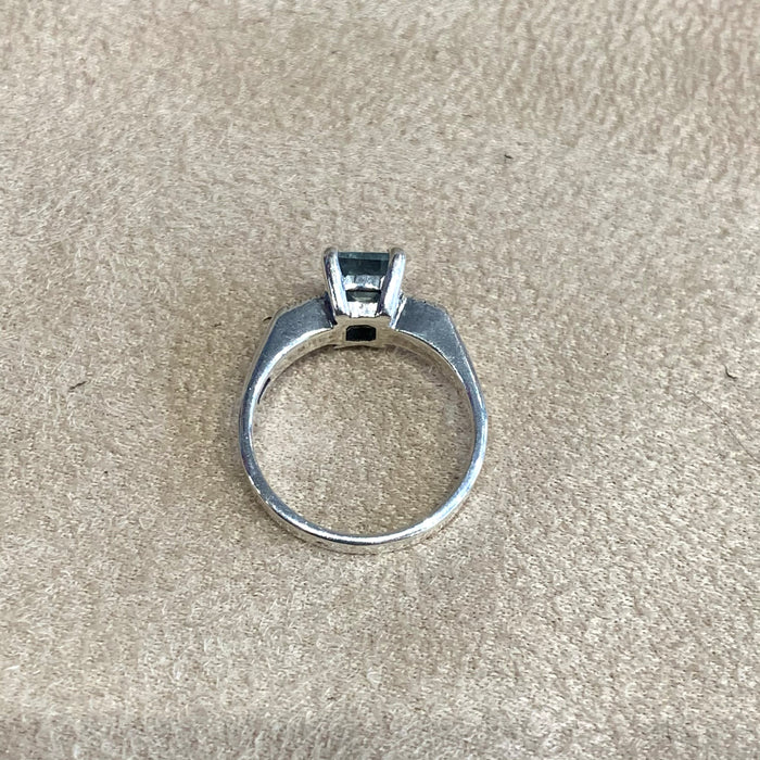 The Countess Solitaire ring in Blue Topaz - The Hirst Collection