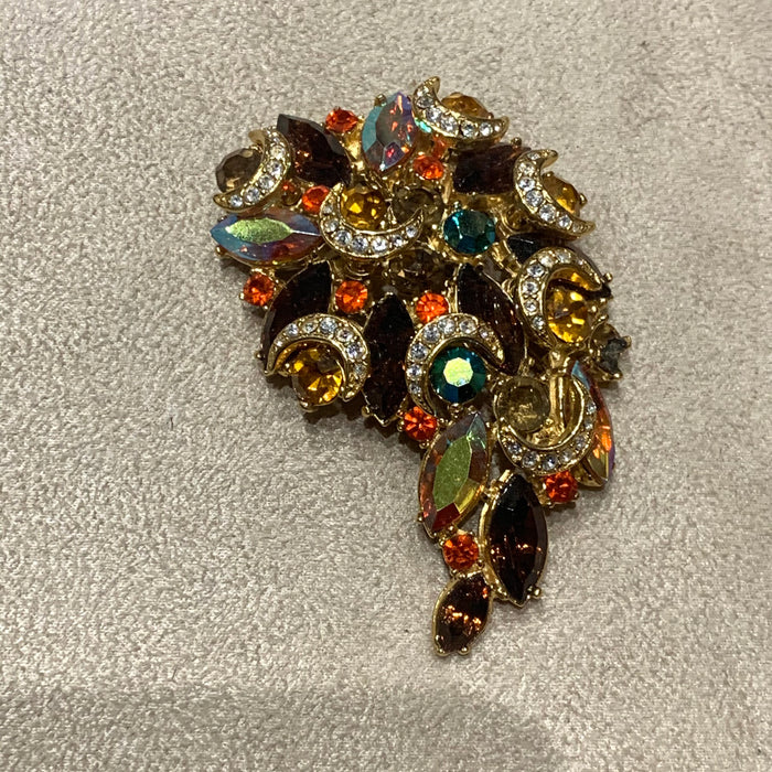 Vintage amber crystal Brooch by Sphinx of London - The Hirst Collection