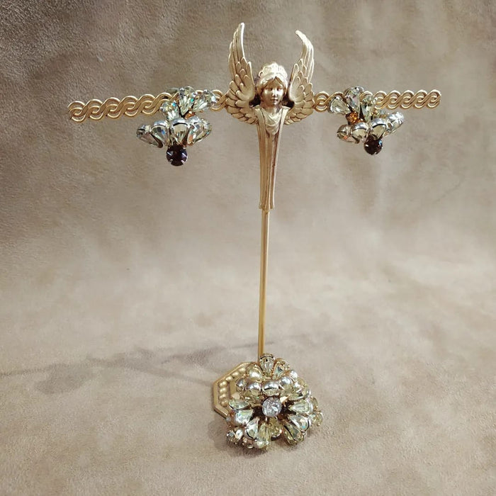 Mitchel Maer Vintage pale yellow brooch