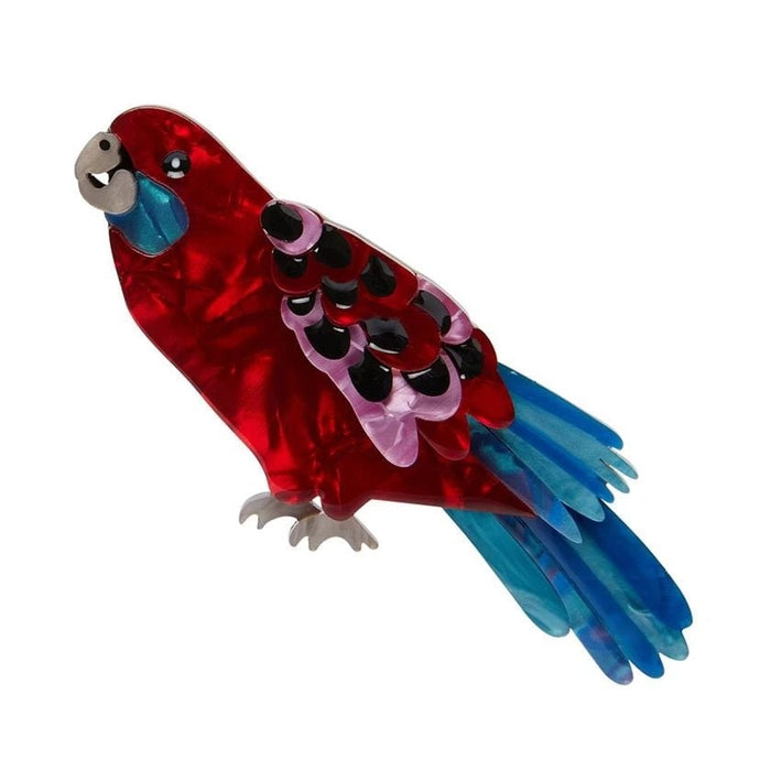 Erstwilder Everything’s Rosie Rosella bird brooch - The Hirst Collection