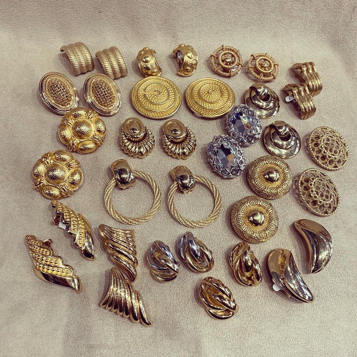 Christian Dior Gold Clip On Earrings 001 - The Hirst Collection