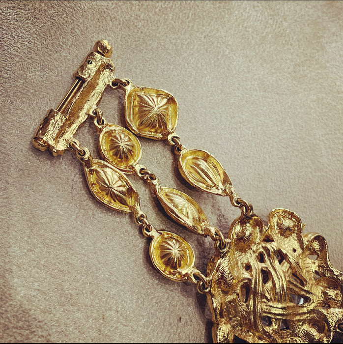 Yves Saint Laurent Red and Pink Statement bracelet - The Hirst Collection