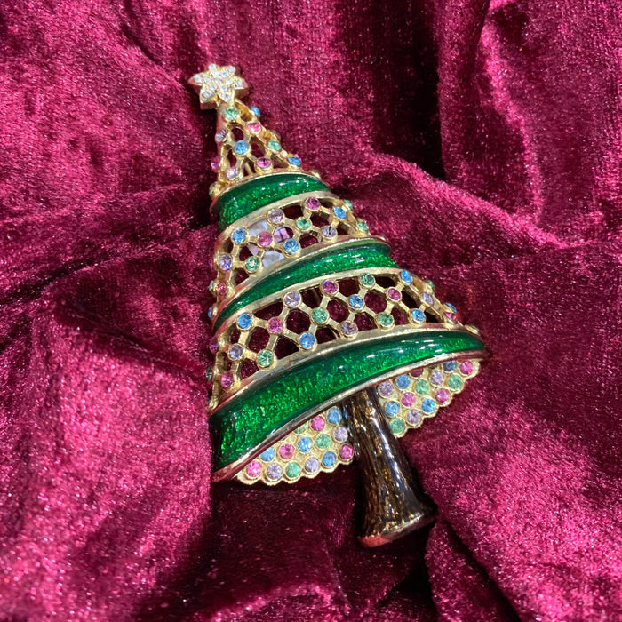 Christmas Tree Brooch by Cristobal London - The Hirst Collection