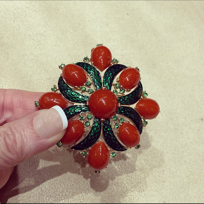 L’Orient Collection 1960s Statement Brooch by Trifari - The Hirst Collection