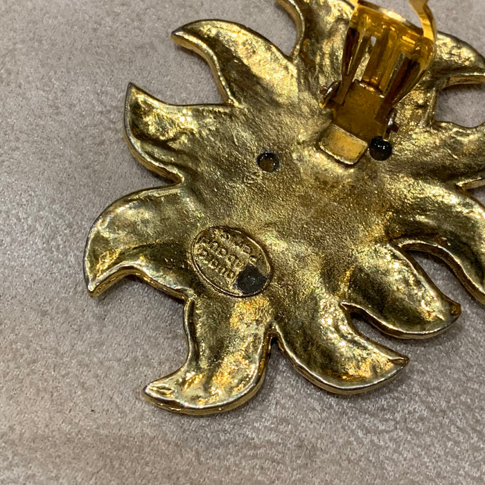 Edouard Rambaud colourful Sunburst clip on earrings - The Hirst Collection