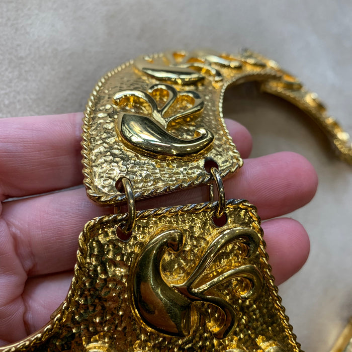 Egyptian Style Bib Gold Necklace by Alexis Kirk - The Hirst Collection