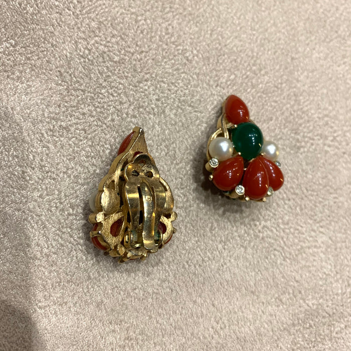 Trifari Kashmir Collection smaller Earrings - The Hirst Collection