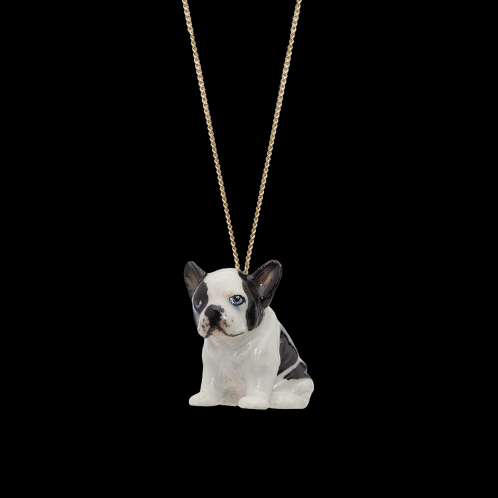 French Bull Dog Pendant Black and White - The Hirst Collection