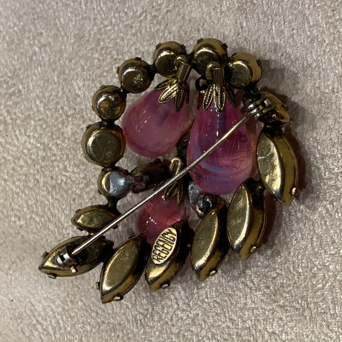 Regency Pink Stone brooch - The Hirst Collection
