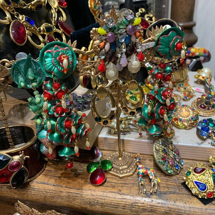 Christmas flowers statement earrings - The Hirst Collection