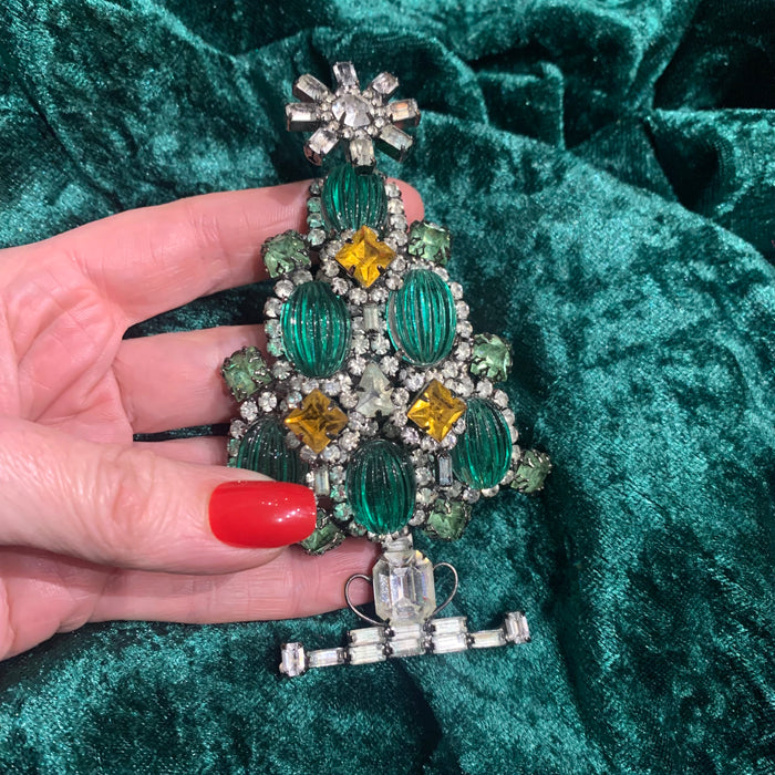 Larry Vrba Christmas Tree Brooch
