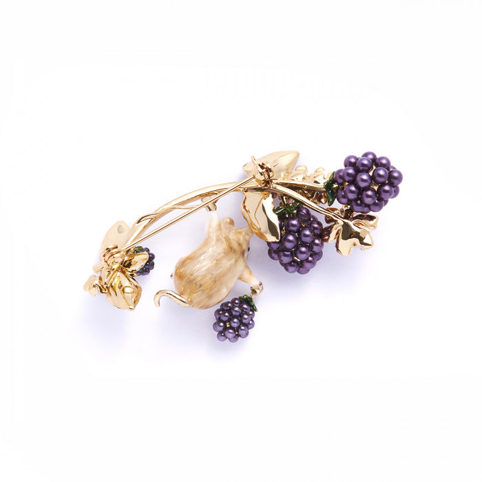 Blackberry & Mouse brooch by Bill Skinner - The Hirst Collection