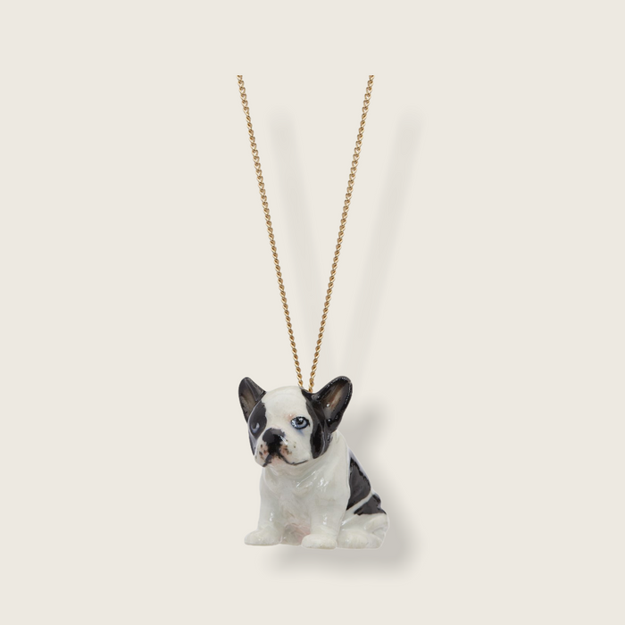 French Bull Dog Pendant Black and White - The Hirst Collection