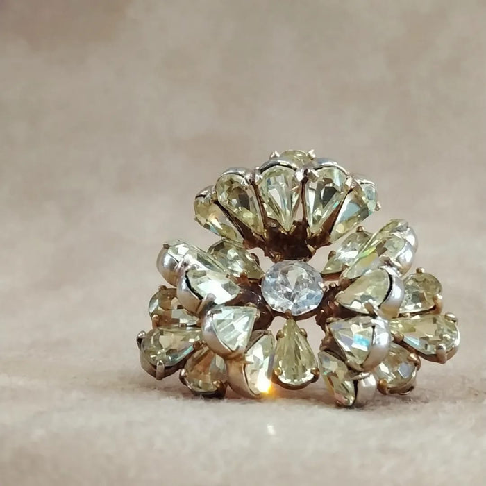 Mitchel Maer Vintage pale yellow brooch