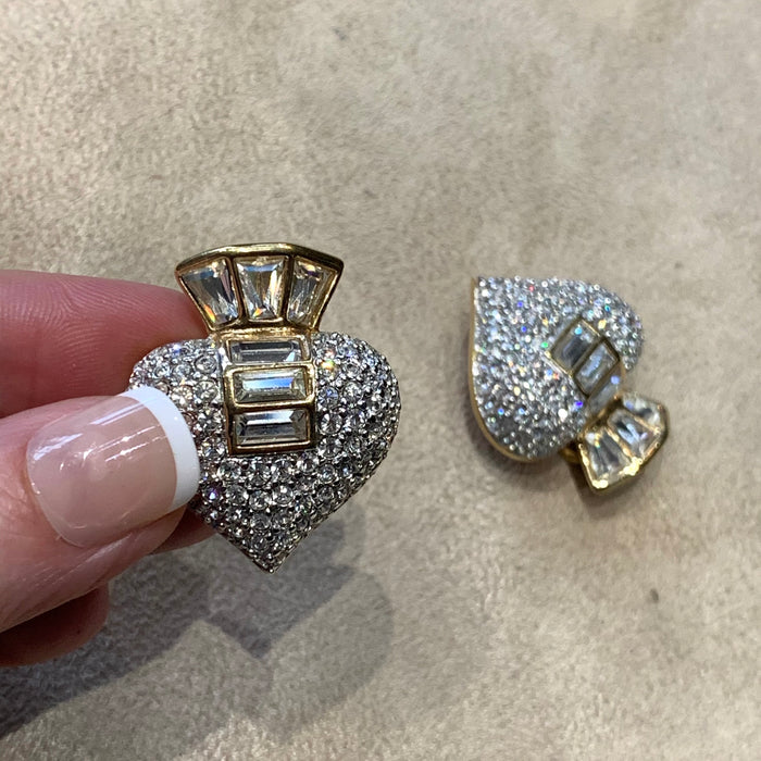 Crystal Heart Earrings by Swarovski - The Hirst Collection