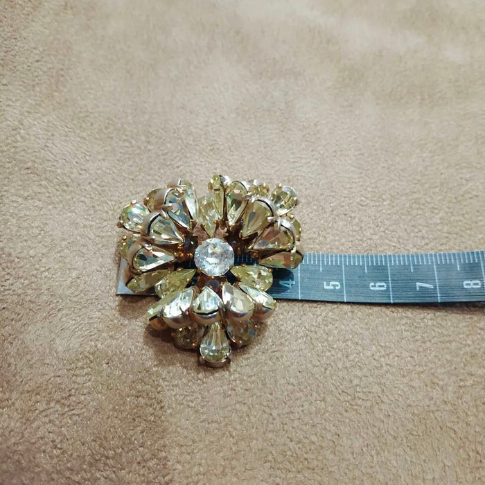 Mitchel Maer Vintage pale yellow brooch