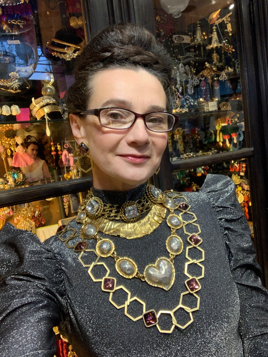 Edouard Rambaud Chunky Heart Statement Necklace