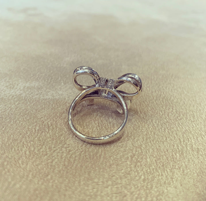 Bow ring in Silver Marcasite - The Hirst Collection