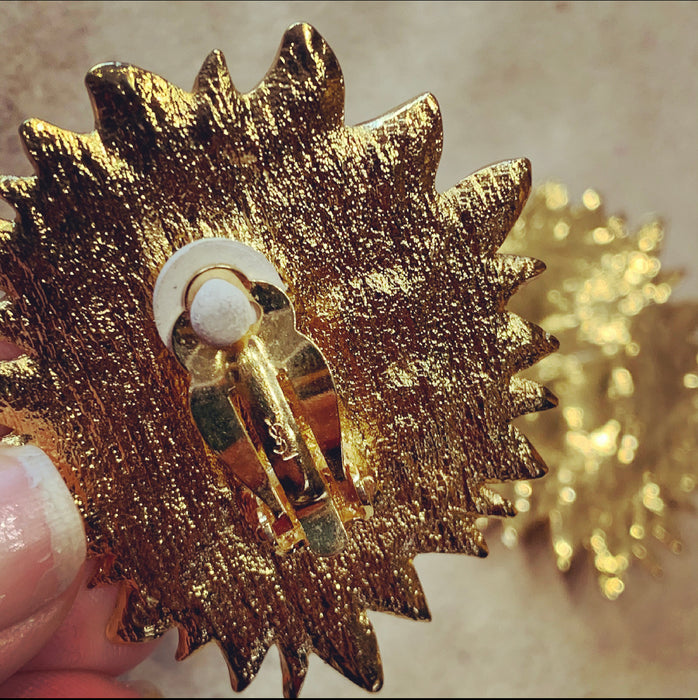 Yves Saint Laurent Gold Starburst earrings - The Hirst Collection