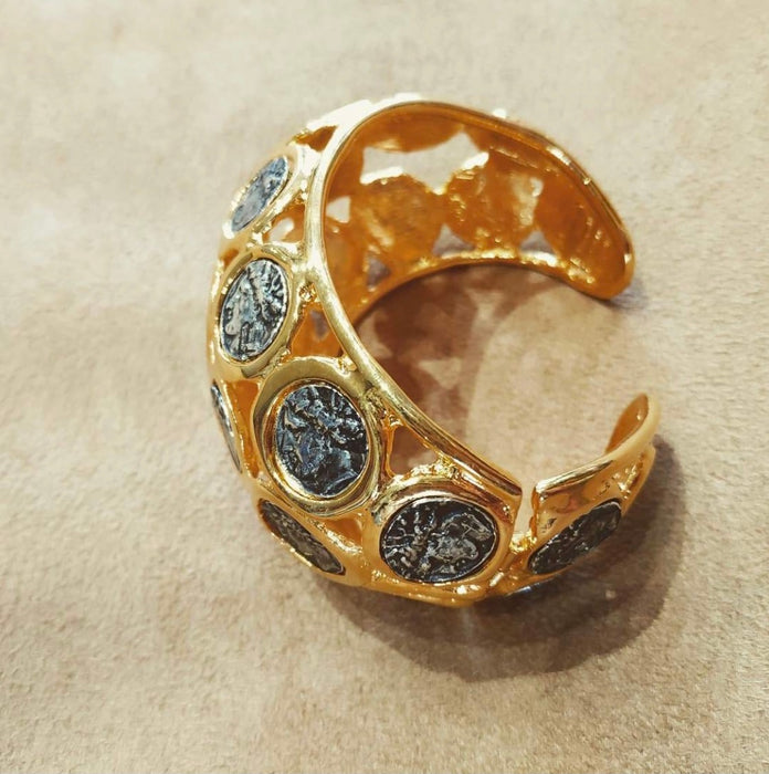 Kenneth Jay Lane Golden Coin Bracelet - The Hirst Collection