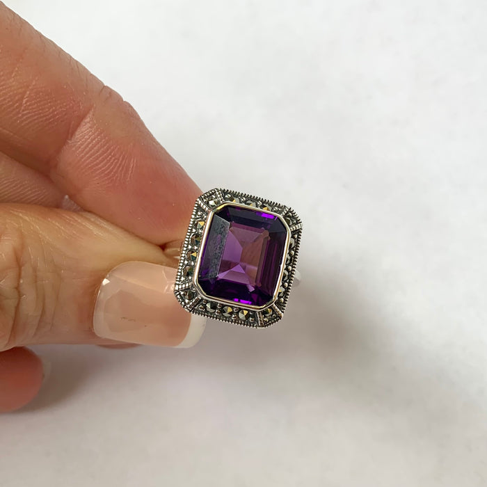 Queen Solitaire Amethyst Ring - The Hirst Collection