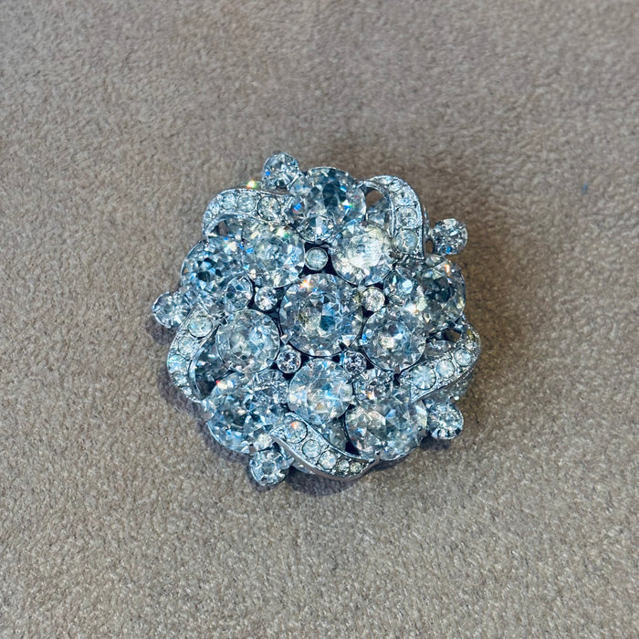 Eisenberg vintage clear sparkling diamante brooch