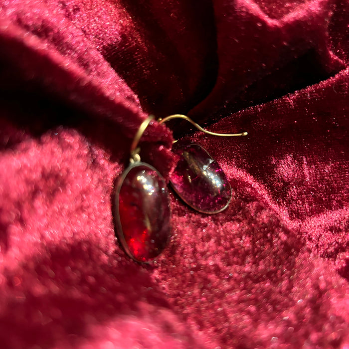 Edwardian Garnet Antique Earrings