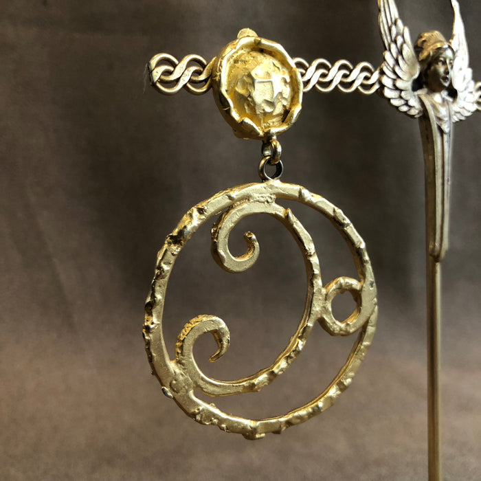 Deanna Hamro Gold hoop statement earrings