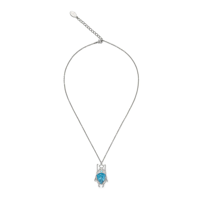 Icy blue bug necklace by Bill Skinner