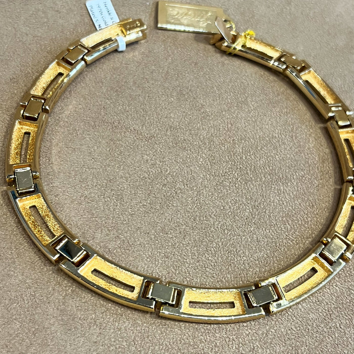 Vintage Gold Plated Crystal Necklace By Henkle & Grossé 1970s