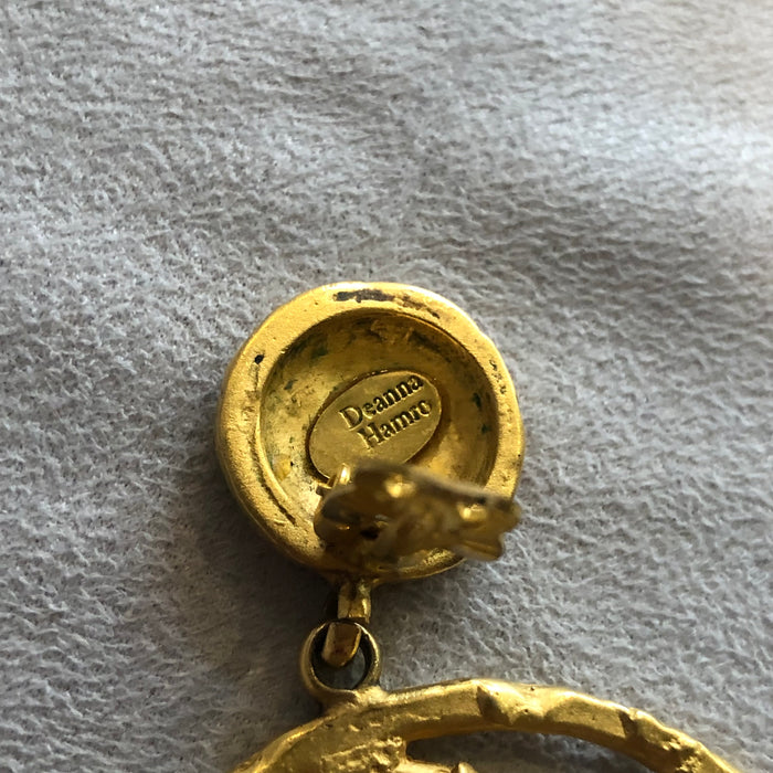 Deanna Hamro Gold hoop statement earrings