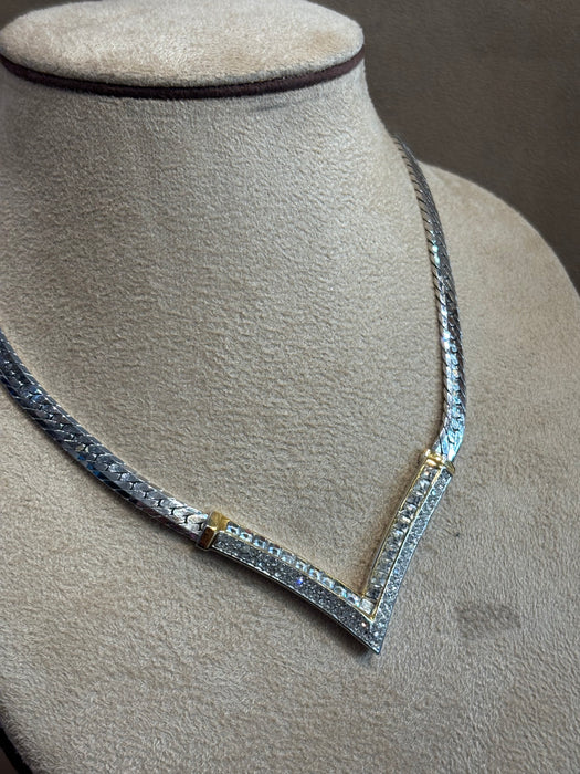 Christian Dior Crystal V necklace