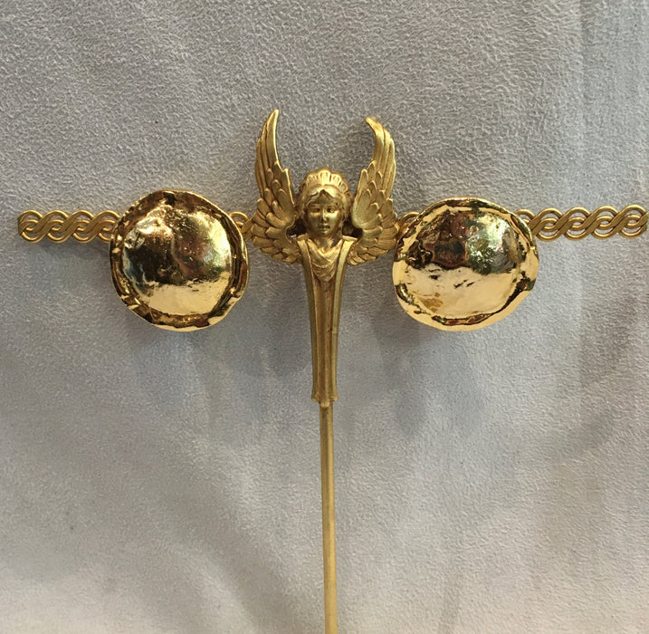 Vintage Gold Plated Round Clip on Earrings